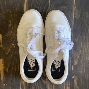 Vans old school white leather